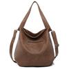 Retro Ins Women's Tote Bag Autumn New Large Capacity PU Soft Leather Underarm Bag Lazy Wind Women's Shoulder Bags for Girlfriend's Wife Birthday Gifts