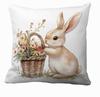 Easter piece watercolor bunny and floral cushion cover set fresh and soothing style pillow insert not included