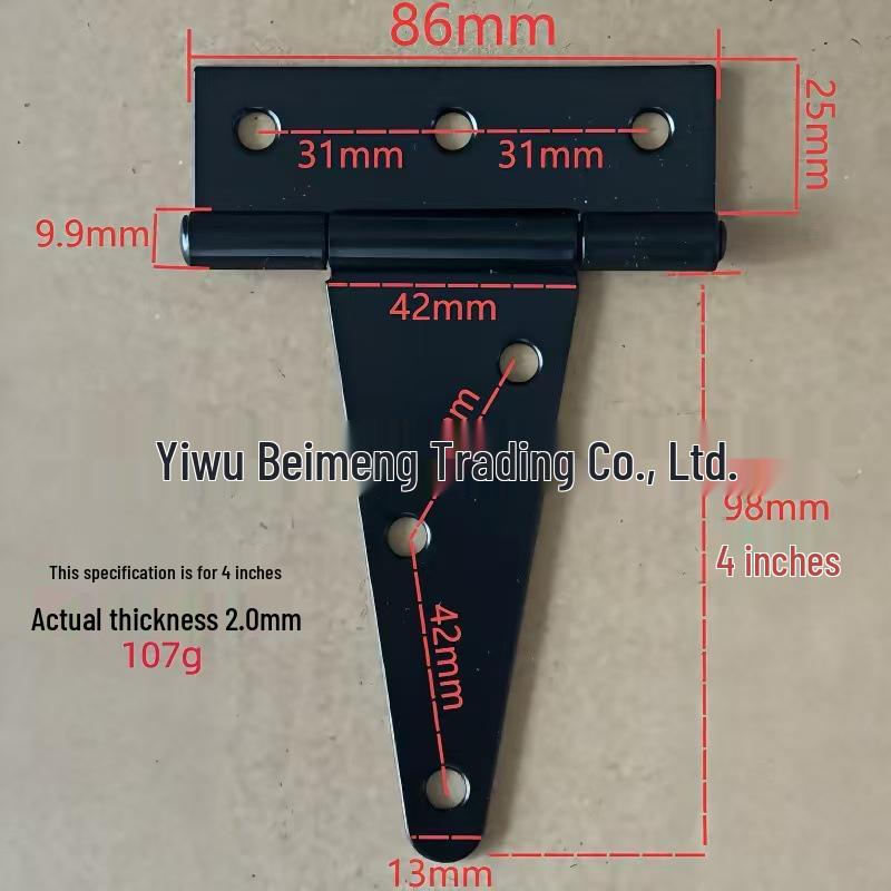 T-Hinge Shed Door Hardware: T-Type Hinge for Wooden Fence & Barn Door