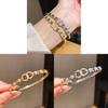 Light Luxury Zircon Gold Plated Bracelet For Women With Heart Shape Design