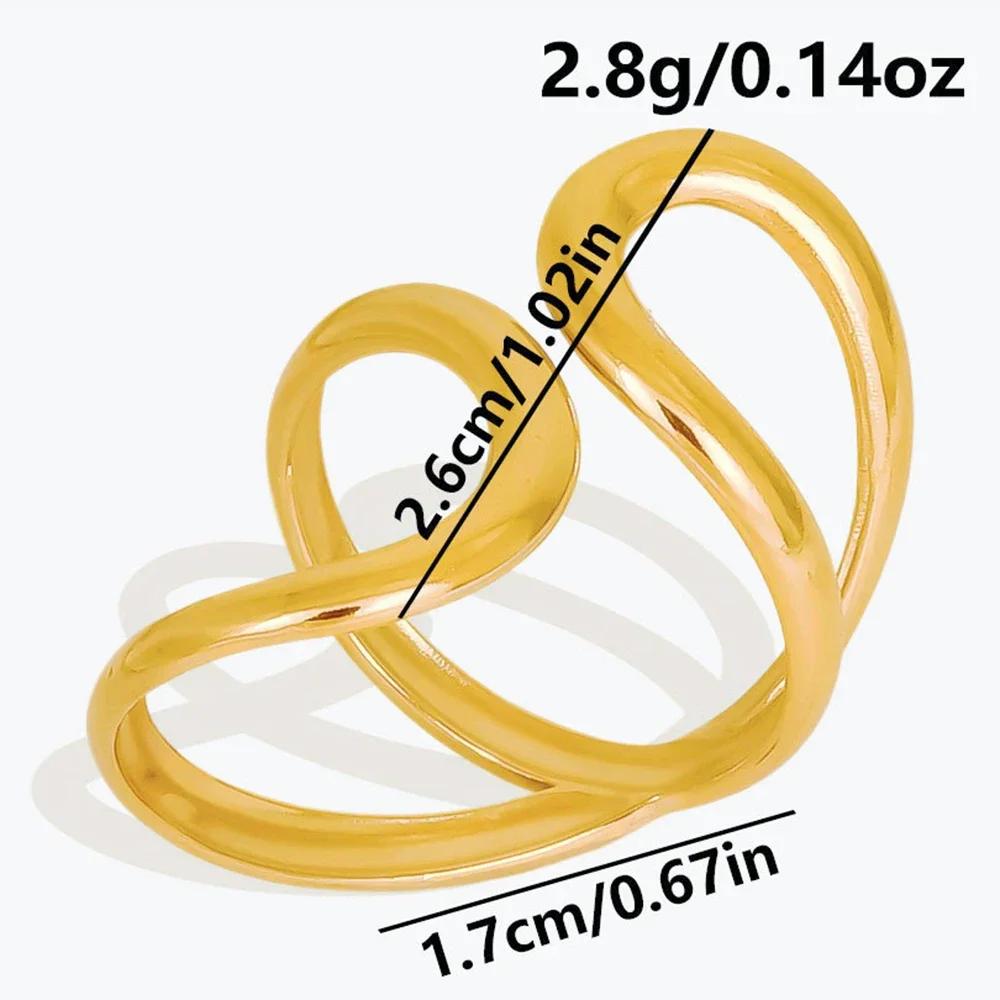 Europäische und amerikanische Damenringe aus Edelstahl, goldfarben und Zinklegierung, modischer, schlichter Stil, Zirkonia-Geschenk für Damen, Großhandel