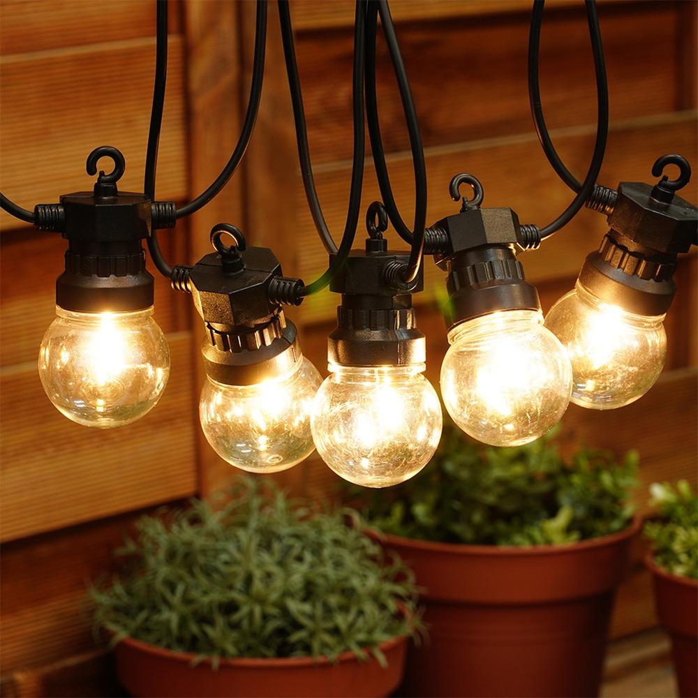 Garden Outdoor String Lights Garland 20X Bulb Light Chain