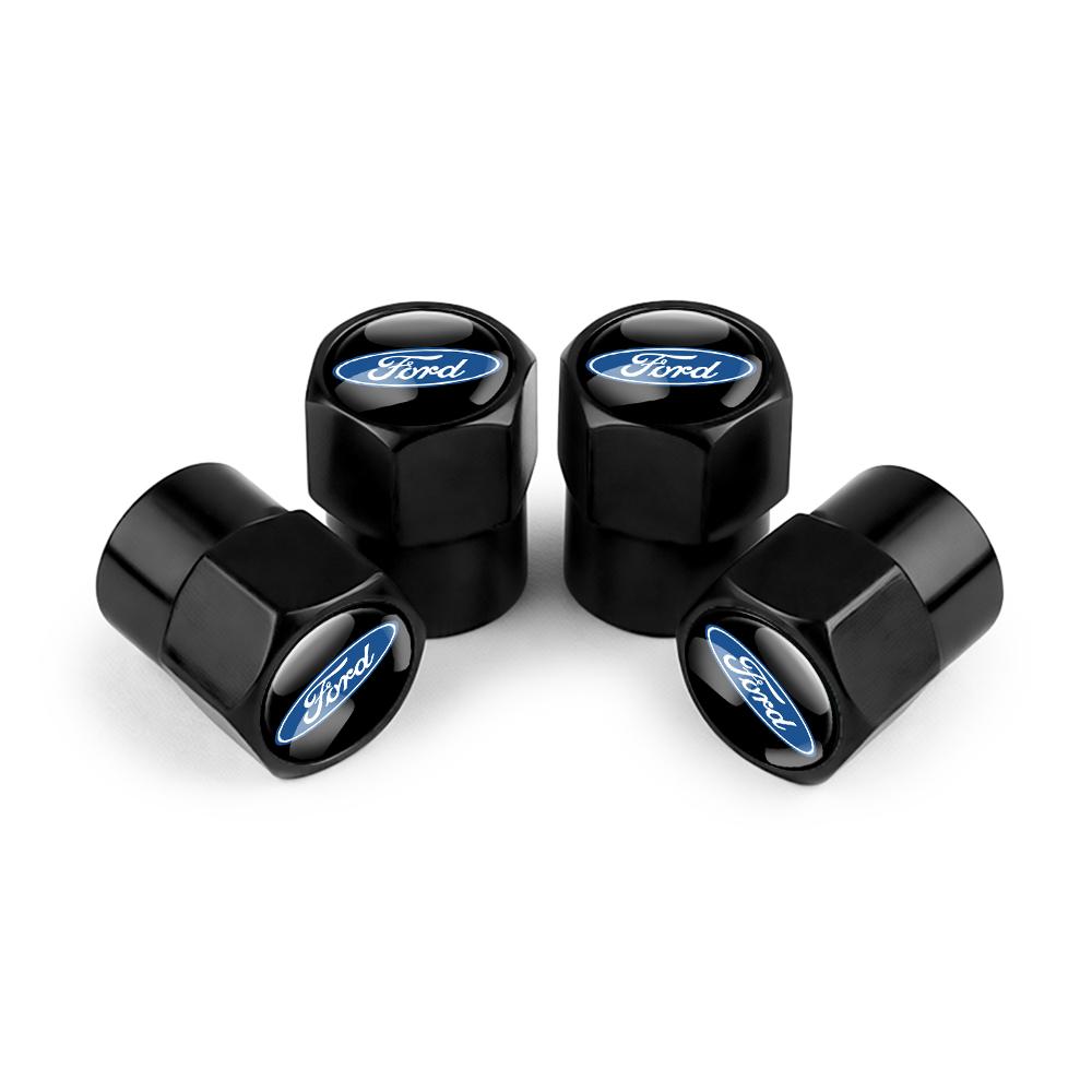 Car Tire Valve Stem Caps Car Wheel Tyre Air Valve Covers For Ford MUSTANG Edge TAURUS ST Fiesta Mondeo SHELBY Fusion Escape Kuga knsh65