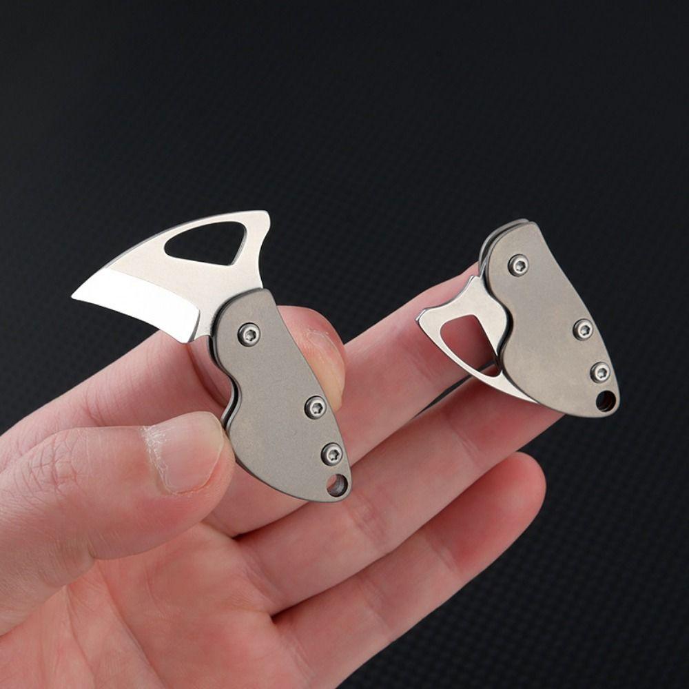 Keychain Pendant Mini Folding Cutter Rust-resistant High Hardness Portable Sharp Cutter Titanium Alloy Multi-purpose