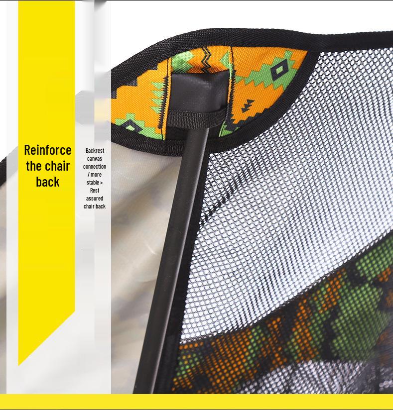 Ultra-Light Portable Folding Moon Chair with Backrest - Camping, Fishing, Beach, Aluminum Frame