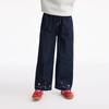 Little Yinman Girls' Embroidered Wide-Leg Jeans
