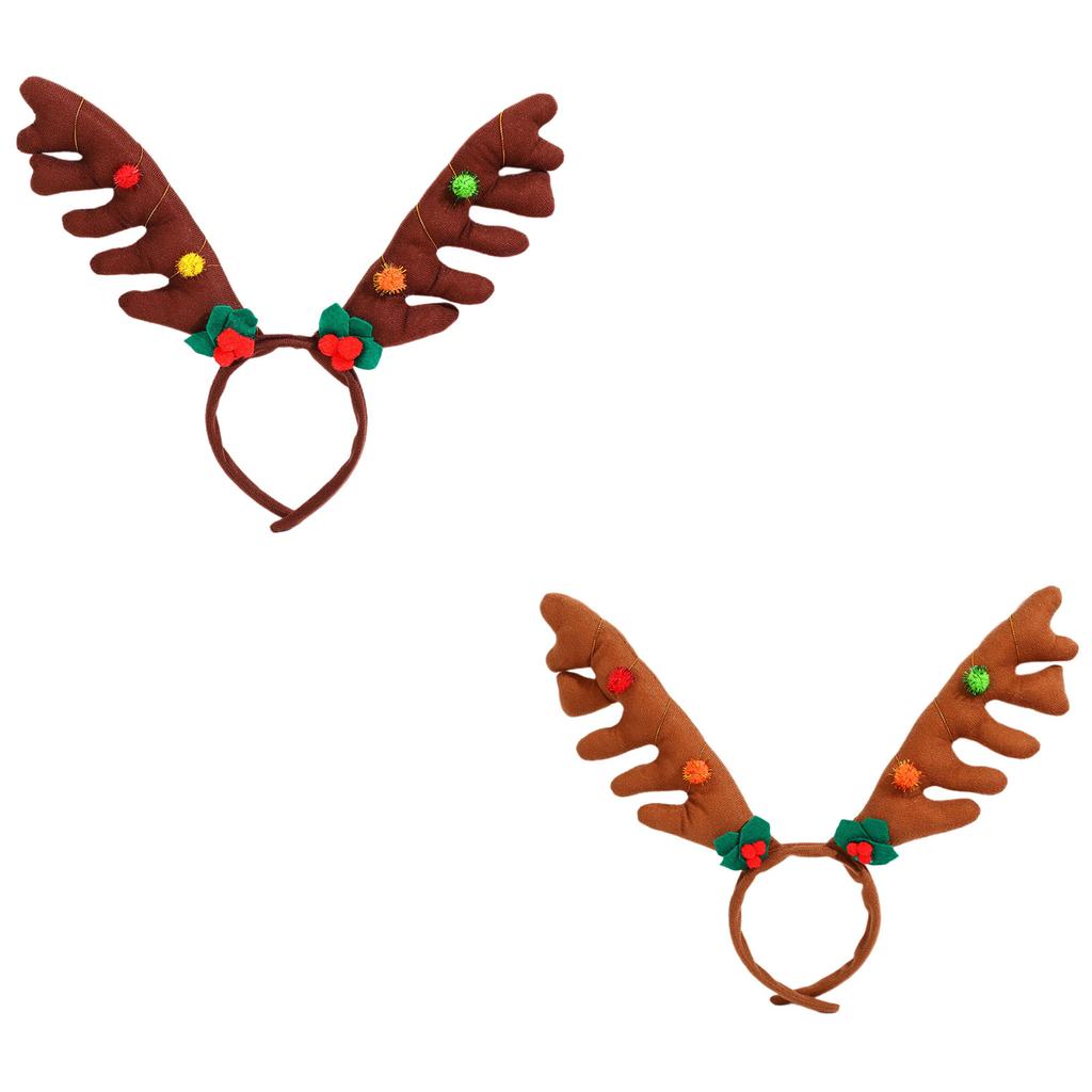 Lightweight Cloth Deer Antlers Hairband For Christmas Halloween Birthday Celebrations Unisex Costume Accessory
