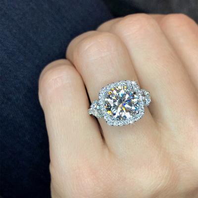 Delicate Female Finger Ring High Quality Silver Color Ring with CZ Luxury Fashion Wedding Jewelry for Women