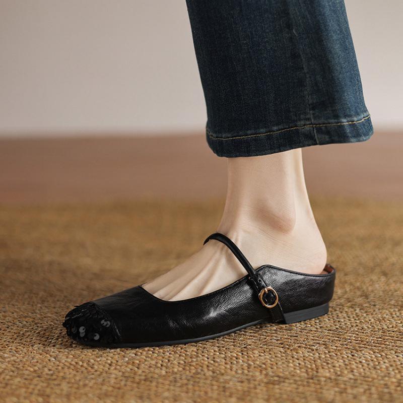 

Summer women s bag head slippers casual women s cool slippers round head rubber soft sole large and small size women s shoes wedge heel slippers 43 (customized non-return and exchange) чёрный