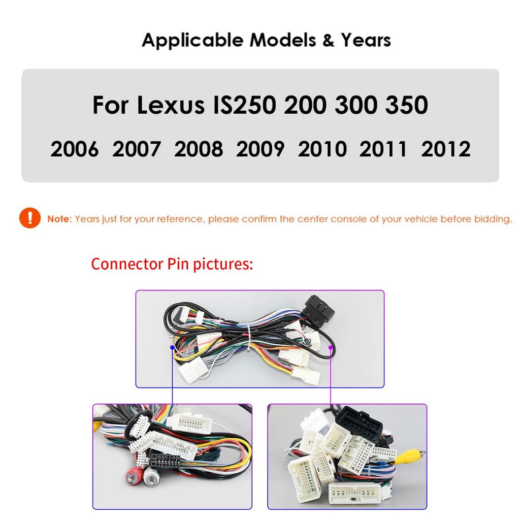 Hizpo 4G Intelligentes Autoradio 2Din Android 14 Autoradio für Lexus IS250 IS300 IS200 IS220 IS350 Multimedia Video Player Navigation GPS Haupteinheit