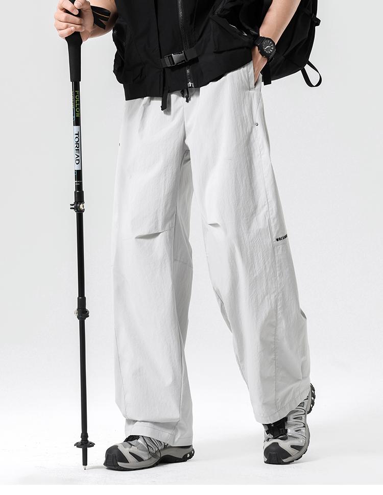 Outdoor Functional Style Summer Thin Casual Pants Men's Loose Workwear Paratrooper Pants Wide Leg Pants