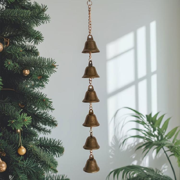 Balconies Metal Wind Chimes Hanging Decors With Bells and Chain, Soft Bells Accent for Patios, Porch, Window or Entryway