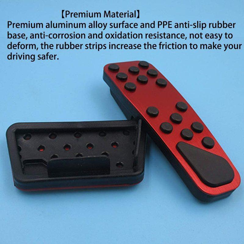 WO-Car Aluminum Pedal Cover For Dodge Challenger 300 Brake And Accelerator Pedal Accessories красный