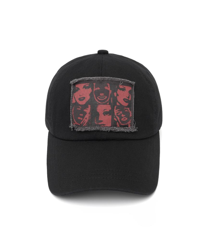 NOT4NERD Divided Portrait Patch Ball Cap - Black
