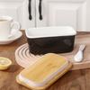 Boîte de rangement pour beurre avec trancheuse, en céramique, pour réfrigérateur, porte-fromage, organiseur, récipient alimentaire réutilisable, pour réfrigérateur