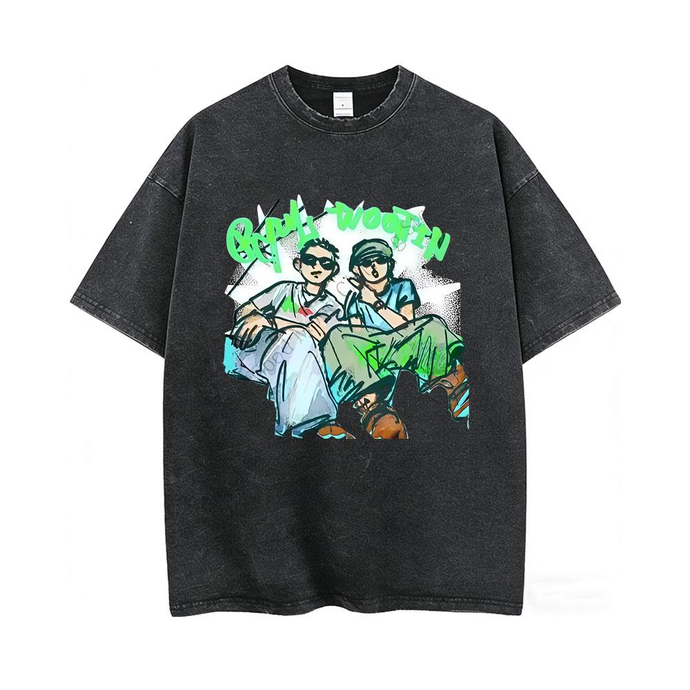 Washed Vintage Lngshot Cartoon Graphic T Shirt SHOT CALLERS Album 2026 Tshirts Men Women Kpop Fashion Trend Tshirt Streetwear