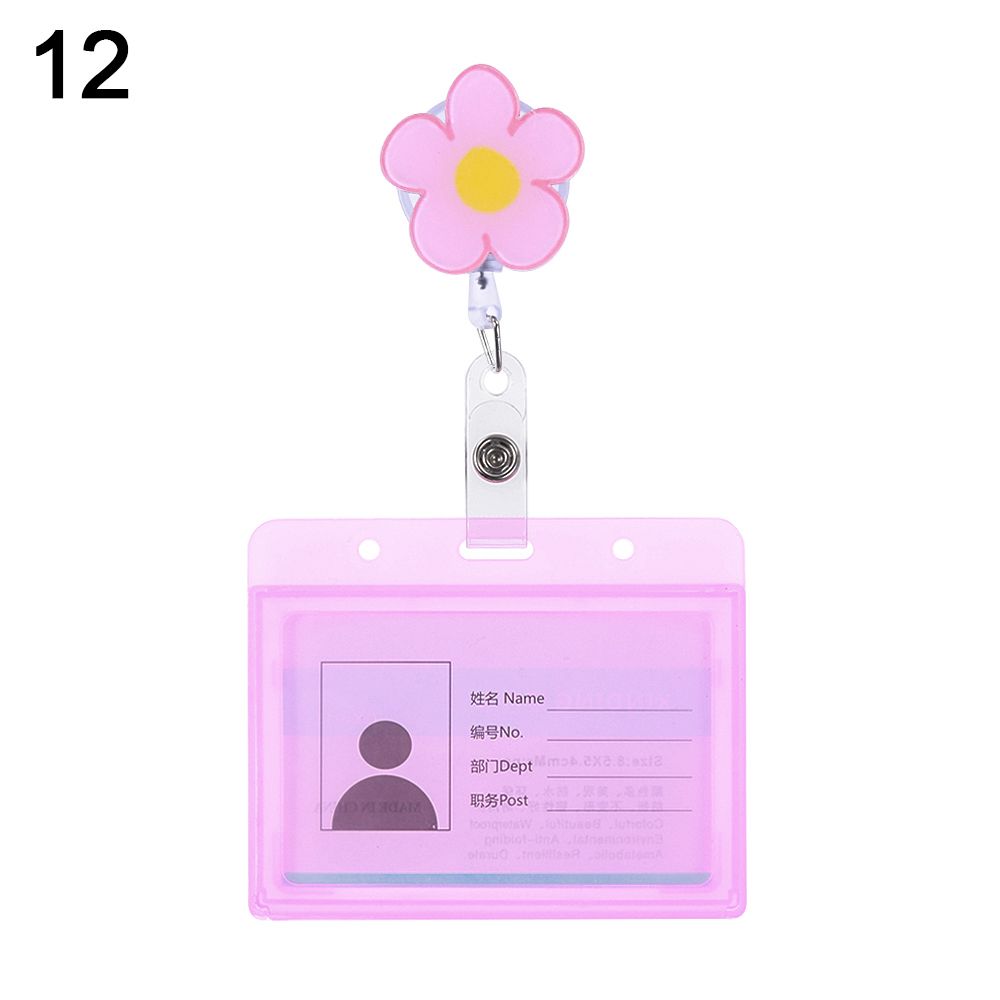 Cartoon Nurse Doctor ID Badge Holder with Retractable Reel, Retractable Metal Clip Business Work Card/Name Tags Badge Holders