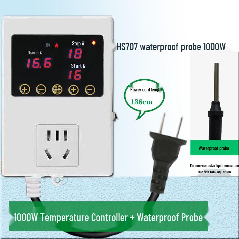Intelligent Temperature Controller for Reptile Tanks: Ideal for Geckos, Bearded Dragons, Tortoises, and Fish Tanks with Heating Lamp and Pad Control.