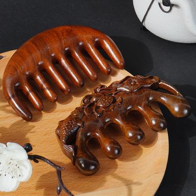 Manufacturer Hair Therapy Meridian Massage Comb Round Comb Tooth Shun Hair Scraping Various Sandalwood Acupoint Comfortable Massage Comb