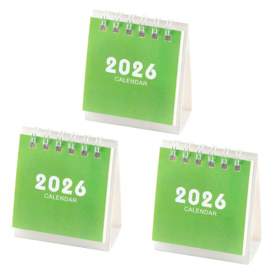 2026 Mini Desktop Calendar Cute Cartoon Desk Planner with Spiral Binding Small Planning Notebook for Office Home