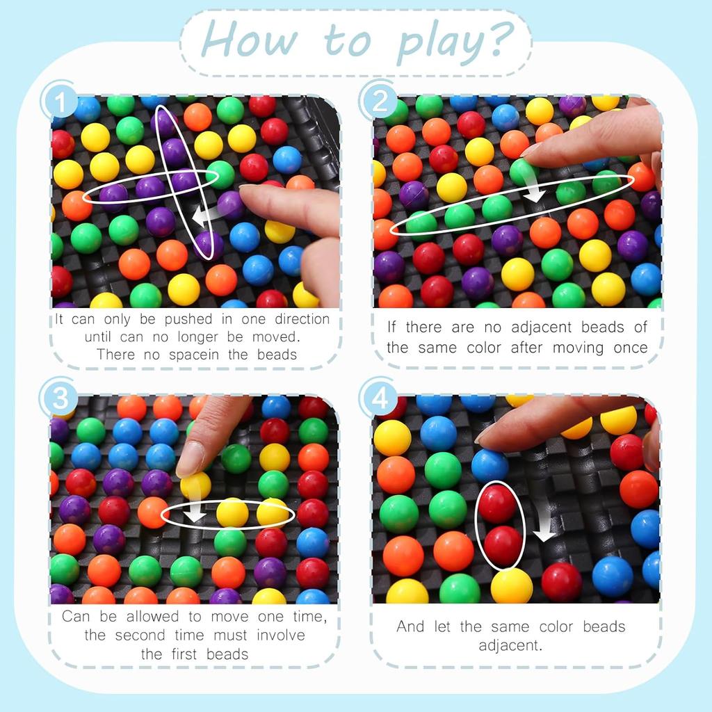 241PCS Colored Marbles Strategy Board Game for Kids & Adults