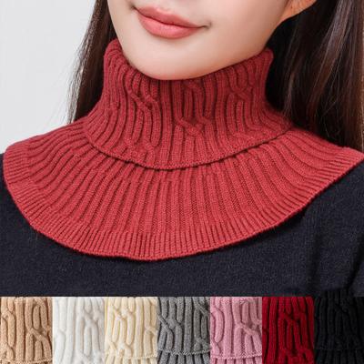 1Pc Scarf Knitted Fake Collar Warm Windproof Detachable