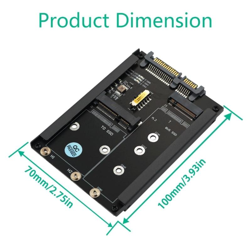 2 Interfaces M.2 SATA3.0/MSATA to SATA3.0 Converters Card, 6Gbps Transfer Rate for Desktops and Servers