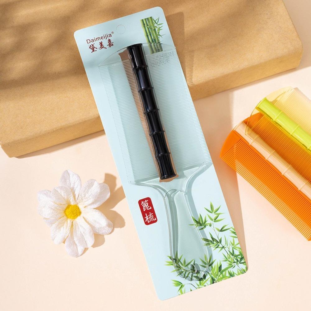Portable Double-sided Bamboo Lice Comb Remove Dandruff Scalp Ultra-Dense Cleansing Scalp Comb Professional Smooth Massage Comb