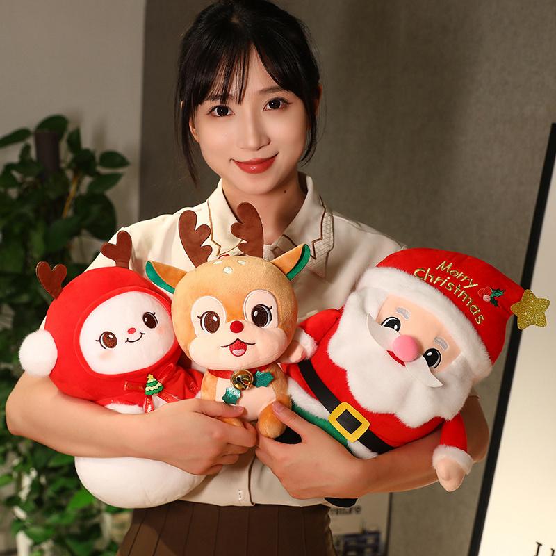 Creative Christmas Gift Stuffed Reindeer Doll Apple Plush Toy Christmas Tree Doll Creative Xmas Present Home Decor Decorative