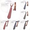 Traditional Polyester Kids Tie With Striped Pattern For School Uniforms