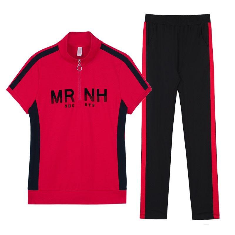 Fashion sports suit women's summer new Korean version of foreign style age-reducing running suit casual and thin two-piece trendy