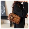 Trendy Cross-Border Large Capacity Retro Shoulder Bag: Autumn/Winter Textured Versatile Commuter Pillow Handbag