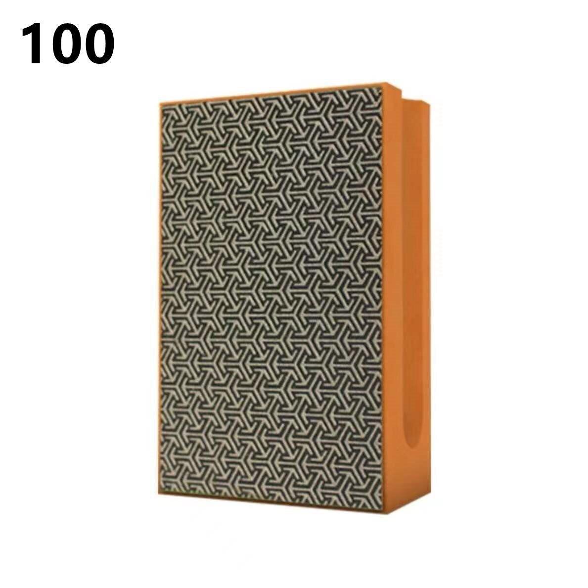 

1 шт., алмазные полировальные подушечки для рук, 95x60 мм, плитка, стекло, абразивный шлифовальный блок, камень, мрамор, керамический абразивный шлифовальный диск no 100