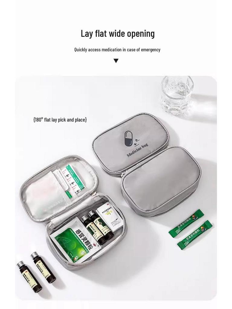 Compact Travel Medicine Bag - Portable First Aid & Storage for Business Trips