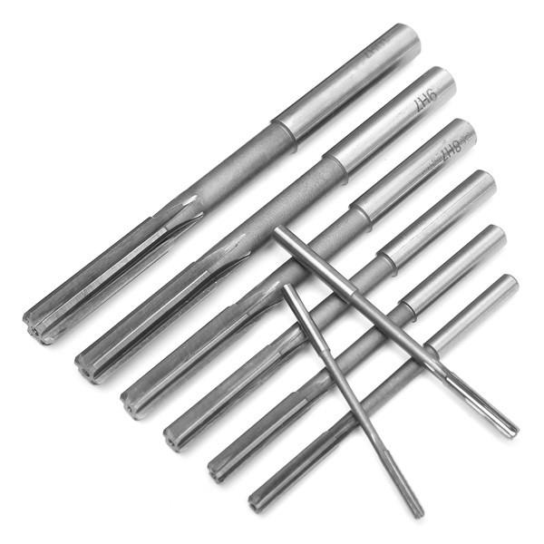 8Pcs HSS M35 M35 C0.5 3/4/5/6/7/8/9/10mm Reamer Machine Chucking Reamer Mill Cutter Tool High Speed Steel