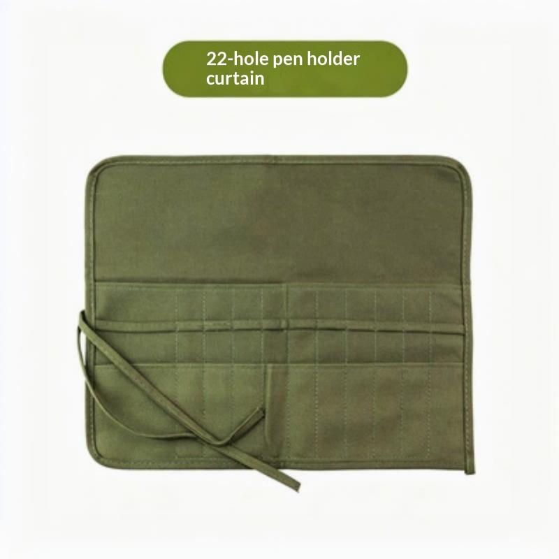 16/22 Slots Roll Up Painting Brushes Canvas Storage Bag Watercolour Calligraphy Brushes Storage Bag Pen Bag