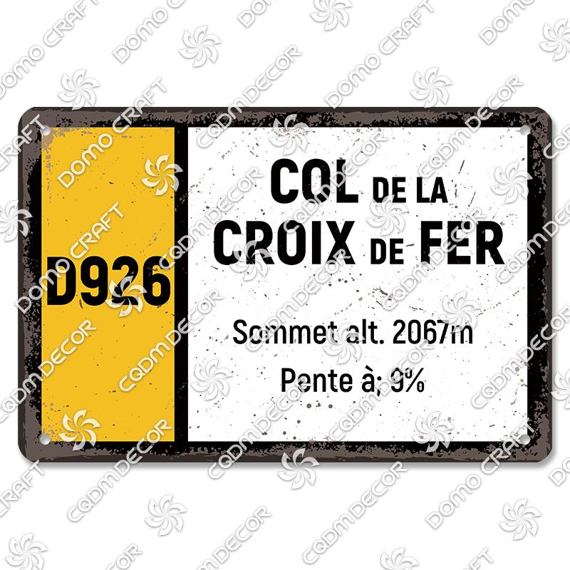 Berg Höhe Poster Metall Blechschilder Col De La Madeleine Hautacam Metallplatte Wanddeko Club Pub Wohnzimmer Zuhause