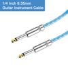 uxcell 20ft Guitar Instrument Cable, 14" to 14" Straight 6.35mm Female to Female Jack Stereo Audio Interconnect Cord, Balanced Line for Guitar and