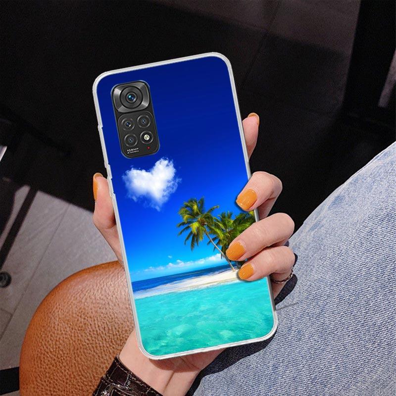 Sommer Strand Sonnenuntergang Meer Palme Handyhülle Für Xiaomi Redmi Note 15 14 13 12S 12 11 Pro Plus 14S 11S 11E 10 10S 11T 5G Persona