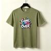 Game Over TShirt Video Game Controller Colorful Graffiti Graphic Tee Casual Streetwear Premium Cotton Top for Gamer Everyday