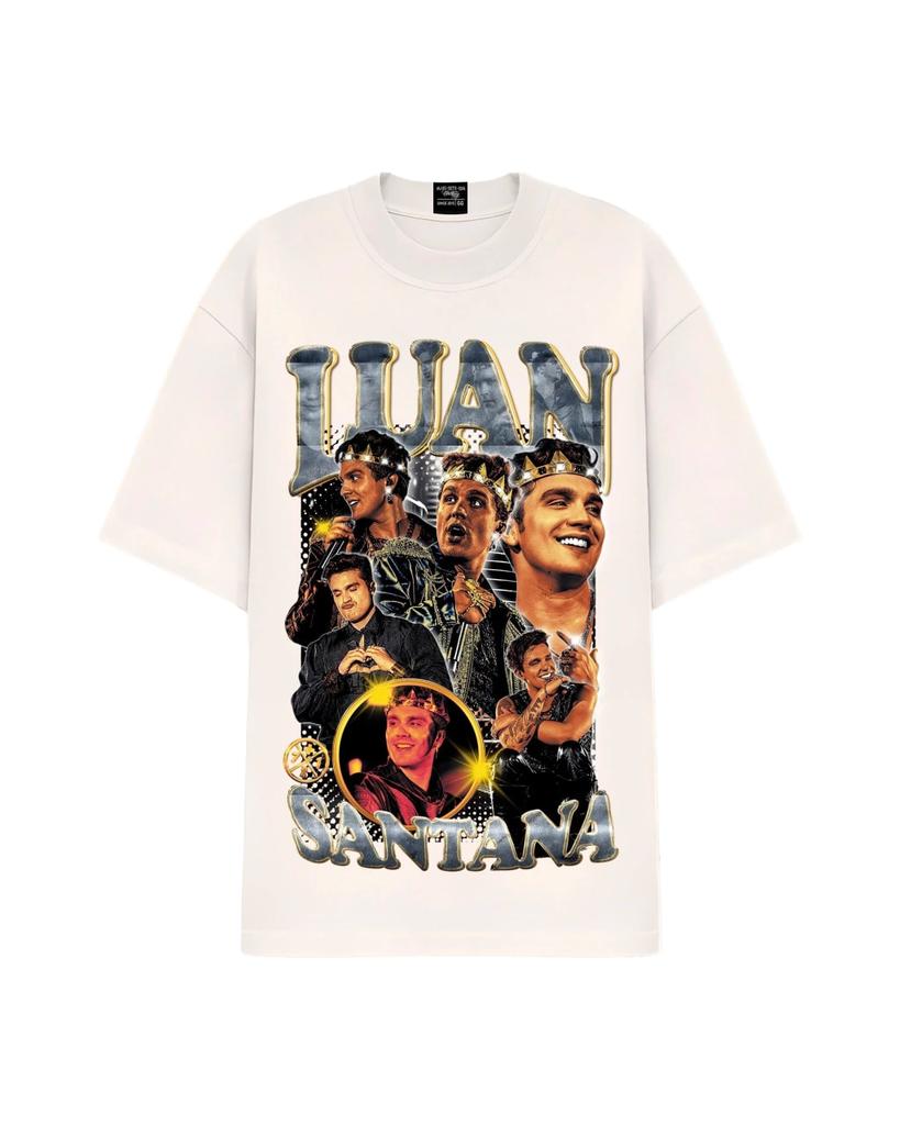 Retro Print T-shirt Men Women Classic Cotton Singer Luan Santana Big Face Short Sleeves Oversized Heavy Man Women Unisex Top Tee