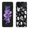 Witch Girl And Cat Case for Samsung Galaxy Z Flip 6 Flip 5 4 3 5G Black Cell Phone Cover Z Flip 5 Luxury PC Shell Coque