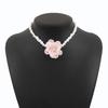 Camellia Flower Imitation Pearl Necklace Romantic Clavicle Chain Necklace  Fashion Jewelry