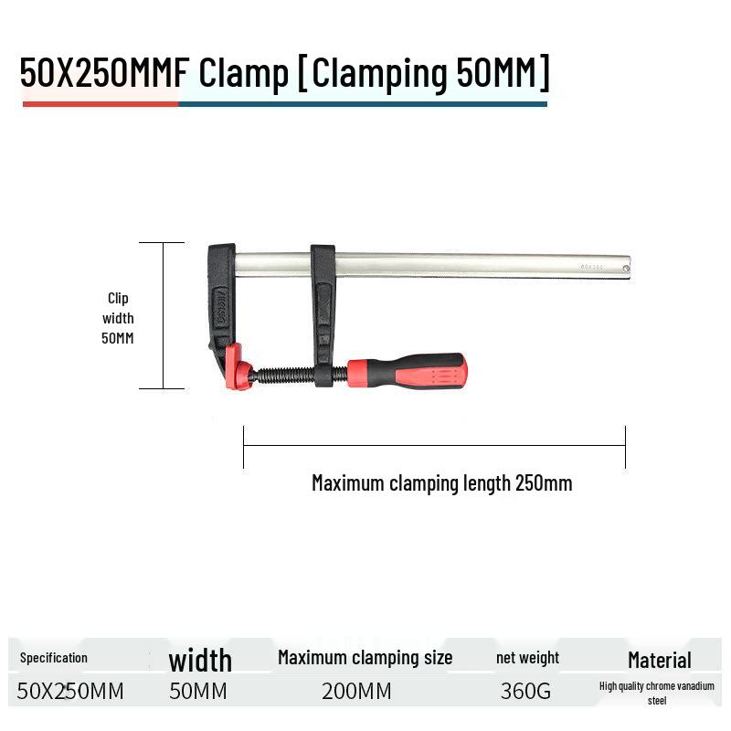 Deutsche Heavy-Duty Federstahl F-Klemme für Holzbearbeitung und Steinspleißarbeiten
