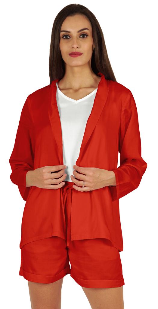 Inkmeso Elegant Shrug  & Shorts Set For Women  s 3 Piece Outfits Loungewear Summer