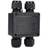 For outdoor IP68 waterproof junction box 4way 2in2out connector for cable diameters 5 to 14 millimeters PA66 nylon