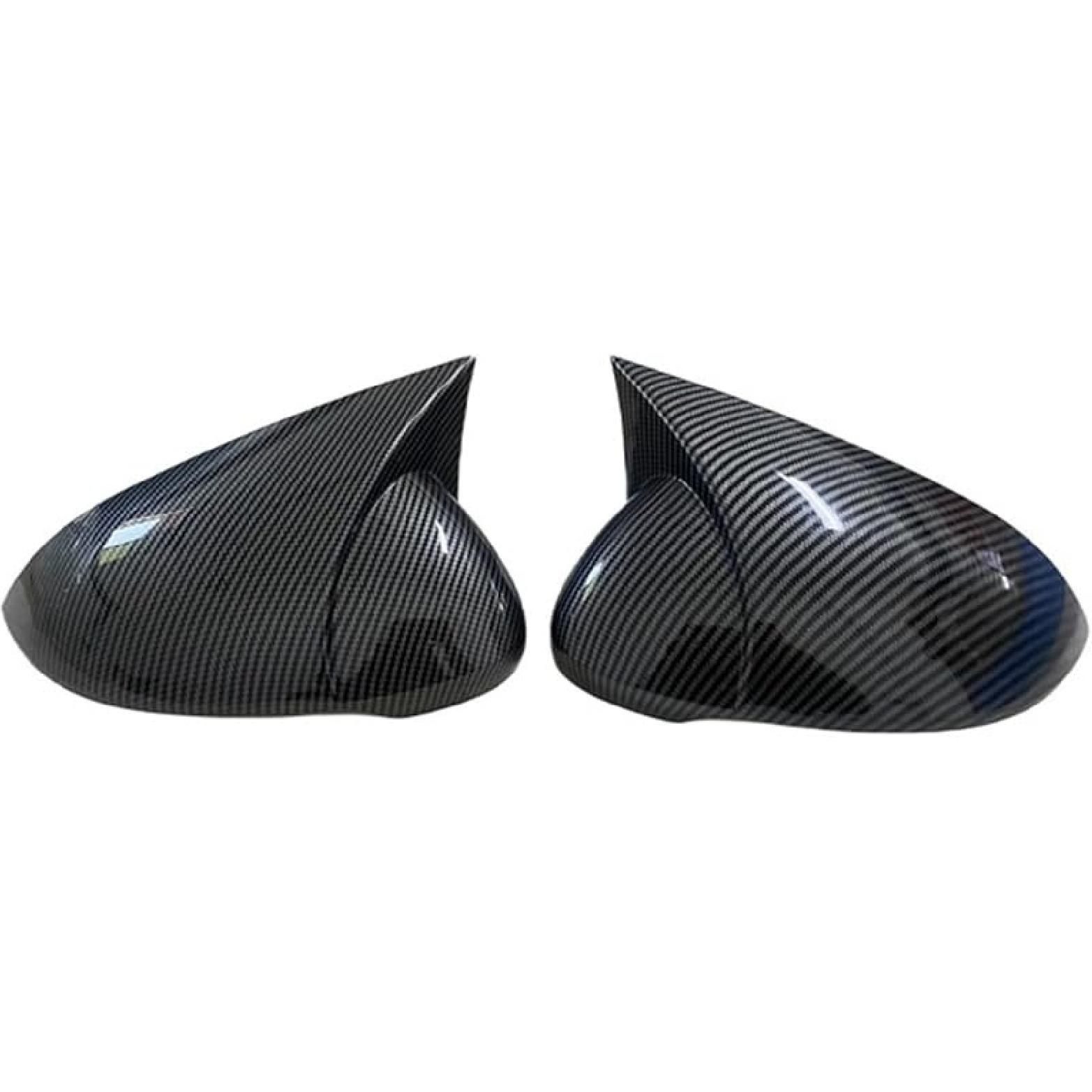 

Pair Car Side Rearview Mirror Cover Caps For VW Passat B8 2015-2020 Arteon 2016-2020 GTI R-Line R32 Add-on(Glossy Black) Carbon fiber look