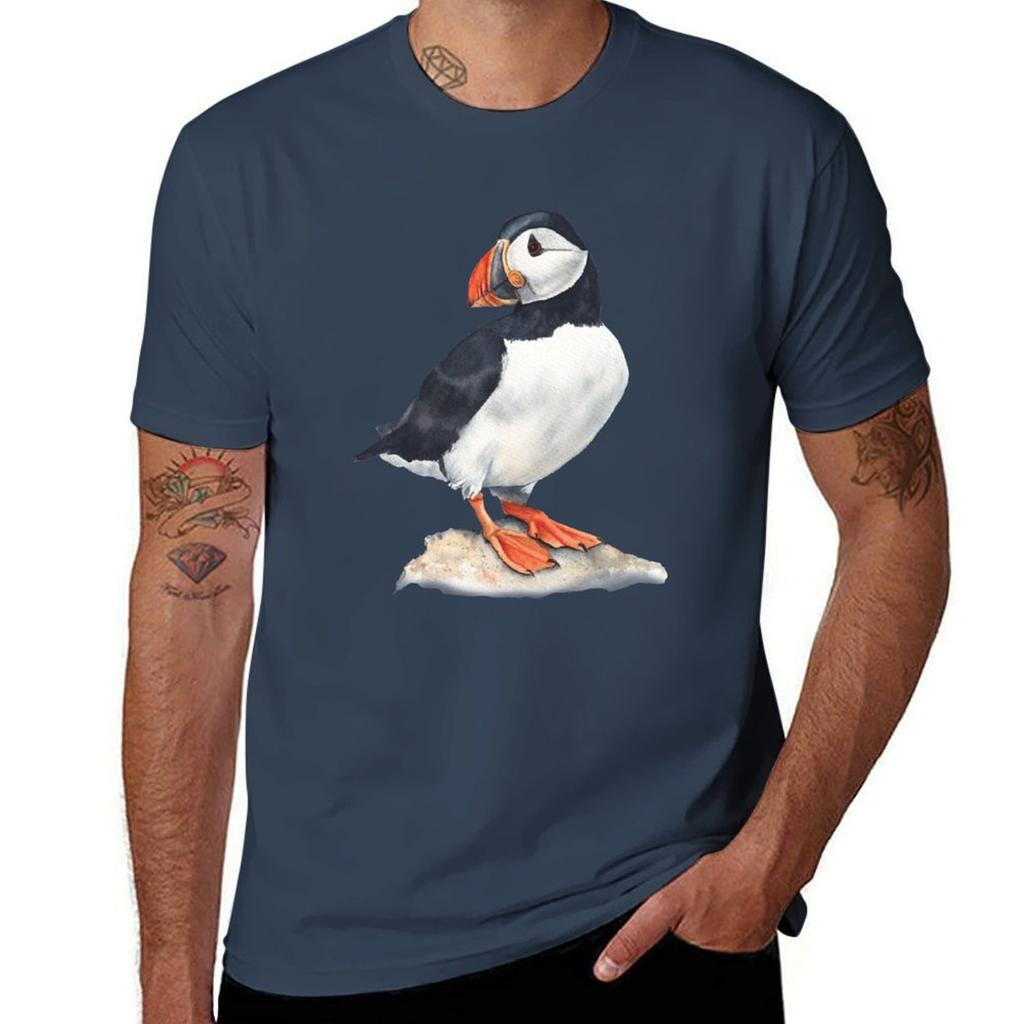 Puffin Bird Art. T-Shirt Cute Clothes Essential T Shirt Shirts Graphic Oversized Vintage T Shirt Men