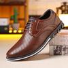 Retro Men Business Shoes Brand Leather Shoes Fashion Casual Shoes for Men Office Brown Breathable Loafers Comfortable Men'shoes