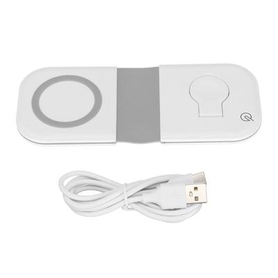 Magnetic Wireless Charger 15W 2 In 1 Wireless Fast Charging Pad Foldable for IPhone Watch for